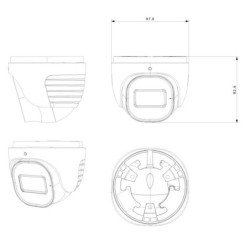 Camara domo IP 4 MP, Lente 2. 8mm (93), de día detecta hasta 60 mts/Reconoce: 12 mts/Identifica: 6 mts, IR hasta 20 mts, DDA, mi