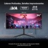 Monitor Gaming Curvo 34 Pulgadas 165hz: COSMOS ARCUS MCA34X Balam Rush FreeSync/G-Sync Adaptativo