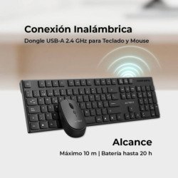 Kit Teclado y Mouse Acteck CREATOR VANTAGE PRIME MK555 Teclado y Mouse Inalámbrico,