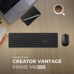 Kit Teclado y Mouse Acteck CREATOR VANTAGE PRIME MK555 Teclado y Mouse Inalámbrico,