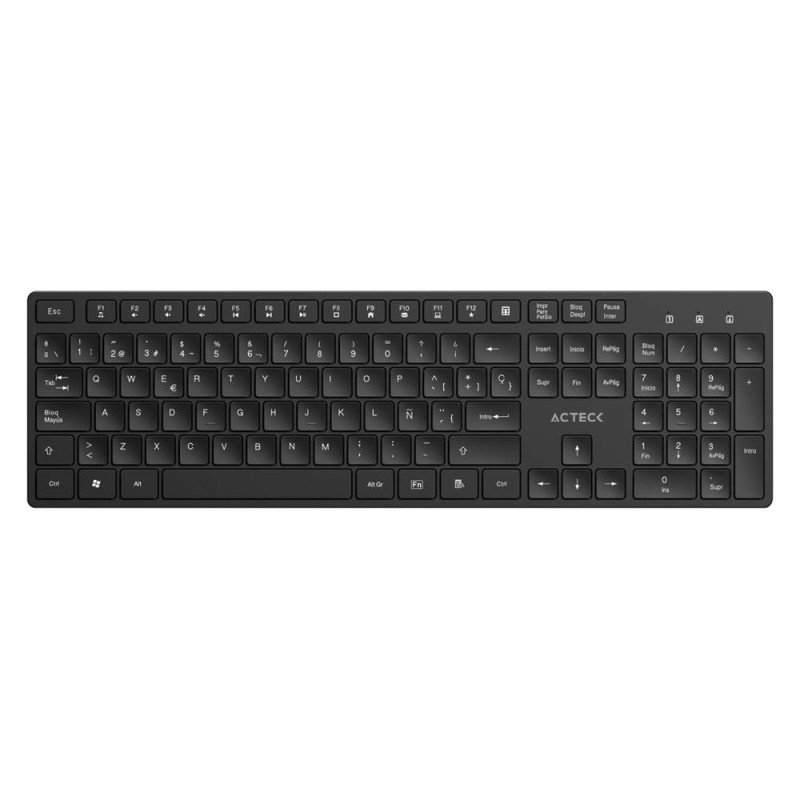 Teclado inalámbrico Multimedia 2. 4 GHz VANTAGE AERO TI555 ACTECK Conectividad inalámbrica 2. 4 GHz