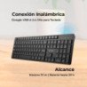 Teclado inalámbrico Multimedia 2. 4 GHz VANTAGE AERO TI555 ACTECK Conectividad inalámbrica 2. 4 GHz
