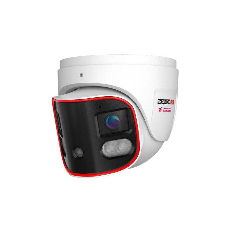 Cámara Domo Panorámica IP 8 Mp, Lente 2.8Mm (180°), De Día Detecta Hasta 20 Mts, Ir Hasta 20 Mts, LED Híbrido, Dda2, Microfono I