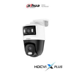 Camara HDCVI x plus, dahua, dh-hac-pts1500cn-e2-il-a, PT de doble lente 2+2 mp, iluminador dual inteligente, micrófono incorpora