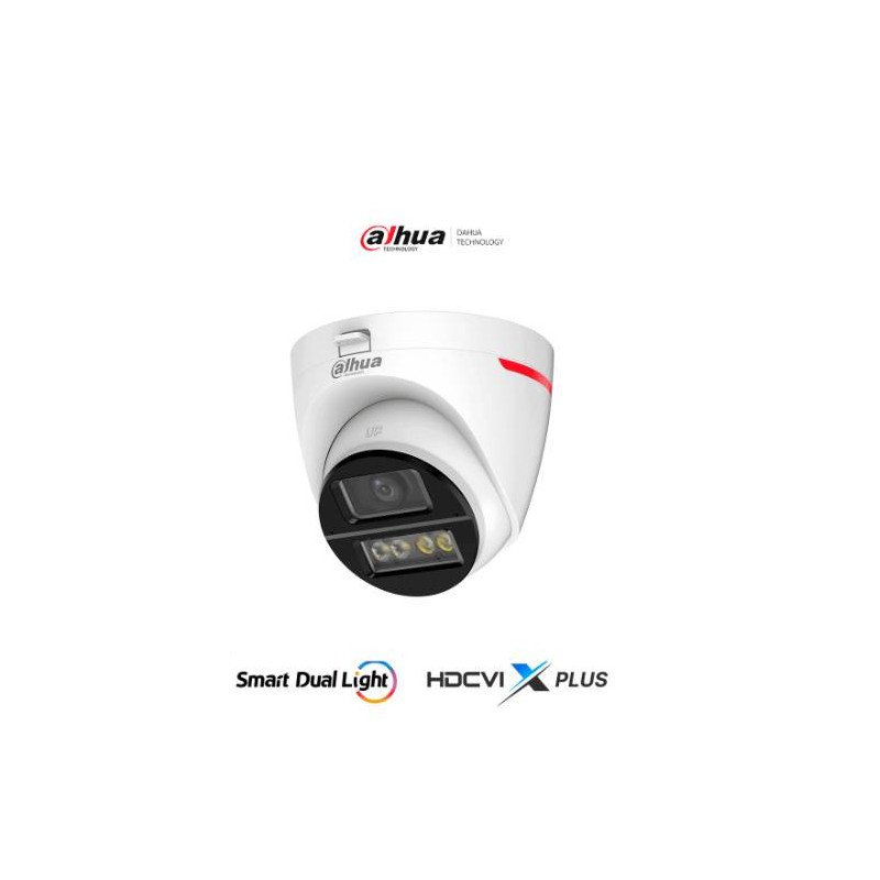 Camara HDCVI x plus, dahua dh-hac-hdw1249xn-il-a-pro, domo 2mp wizcolor, imagen 24 hr a color, corrección de distorsión de image