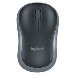 Mouse Logitech M185 dark grey óptico inalámbrico mini receptor USB PC/Mac/Chrome