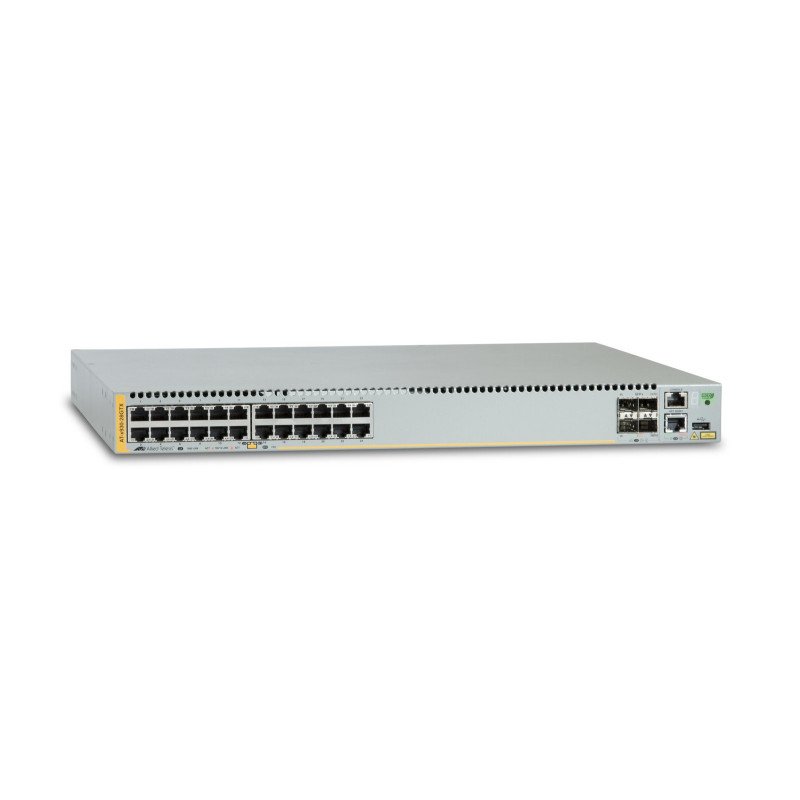 Switch stackeable capa 3, 24 puertos 10/100/1000 Mbps + 4 puertos SFP+ 10 g y dos bahías hotswap psu, versión federal