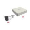Kit IP 1080p (2 Megapixel), NVR de 4 Canales con 4 Puertos PoE, 4 Cáma
