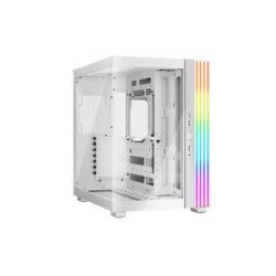 Gabinete Light base 600 DX White bgw66 panel frontal y lateral con ventana completa, iluminación led ARGB