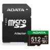 MicroSDXC Clase 10 ADATA Speed Plus, 512 GB, 180 MB/s, 160 MB/s, Class