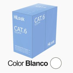 Bobina de Cable UTP 305 Mts, Cat 6 (24 AWG), Color Blanco, PVC (CM), U