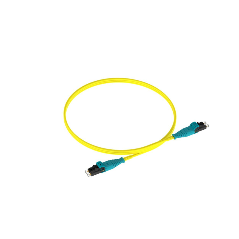 Jumper de fibra óptica monomodo 9, 125 os2, LC-LC dúplex push pull, ofnr (riser), color amarillo, 3 metros Jumper de fibra óptica monomodo 9, 125 os2, LC-LC dúplex push pull, ofnr (riser), color amarillo, 3 metros