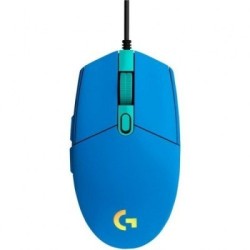 Mouse Logitech G203 Lightsync gaming blue óptico alámbrico USB iluminación RGB ajustable 6 botones