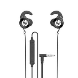 Audífonos Negro HP DHE-7004 Stereo Deep Bass con micrófono play/pausa, avanzar Entrada Auxiliar 3.5mm, Función manos libres para