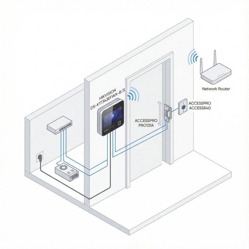 Terminal Min Moe WiFi, Touch de Reconocimiento Facial y Huella con Bat