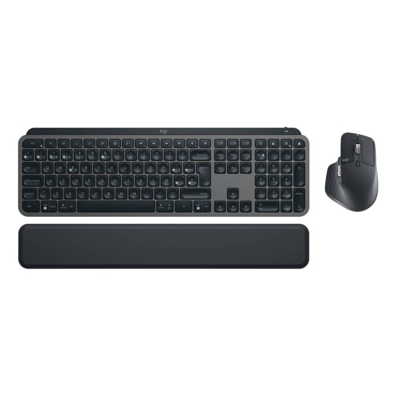 Teclado, mouse Logitech MX keys combo business gen 2 inalámbrico USB bolt grafito