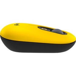 Mouse Logitech POP, Ambidextro, Óptico, RF Wireless + Bluetooth, 4000 DPI, Negro, Amarillo