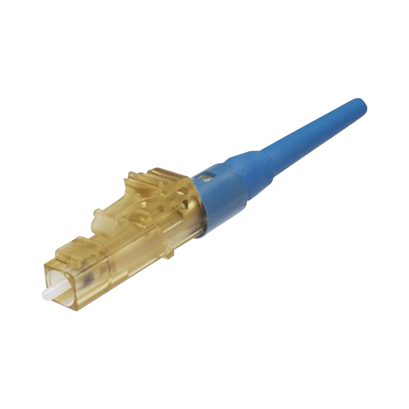 Conector de fibra óptica LC simplex opticam, monomodo 9, 125 os2, pre-pulido, color azul