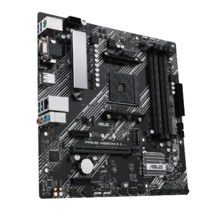 Tarjeta madre ASUS PRIME A520M-A II/CSM, AMD, Zócalo AM4, AMD Ryzen™ 3, AMD Ryzen™ 5, DDR4-SDRAM, 128 GB, DIMM