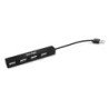 Vorago HU-100 hub de interfaz 480 Mbit/s Negro