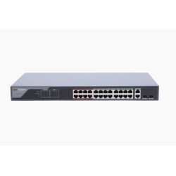 Switch monitoreable de 24 puertos Poe+ (hasta 250 m), 10/100 Mbps, 2 p