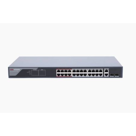 Switch monitoreable de 24 puertos Poe+ (hasta 250 m), 10/100 Mbps, 2 p