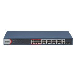 Switch monitoreable de 24 puertos Poe+ (hasta 250 m), 10/100 Mbps, 2 p