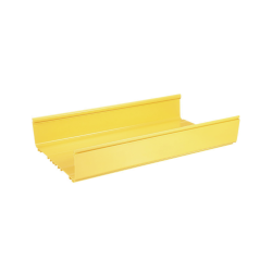 Canaleta fiberrunner 12x4, de PVC rígido, color amarillo, 1.8 m de largo