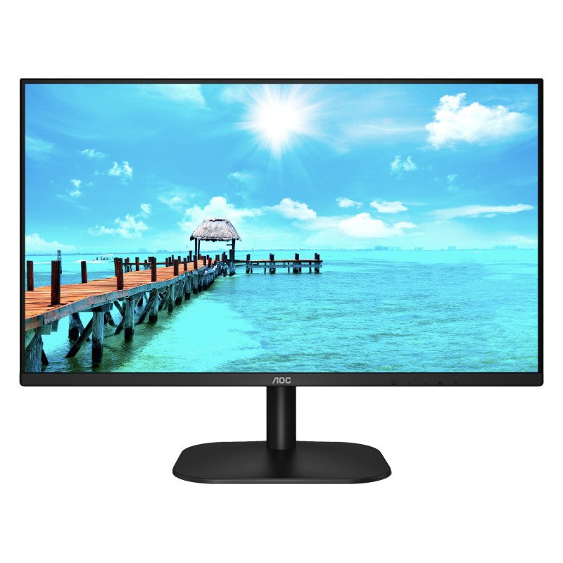 Monitor LED de 27" VESA, resolución 1920 x 1080 pixeles, entradas de v