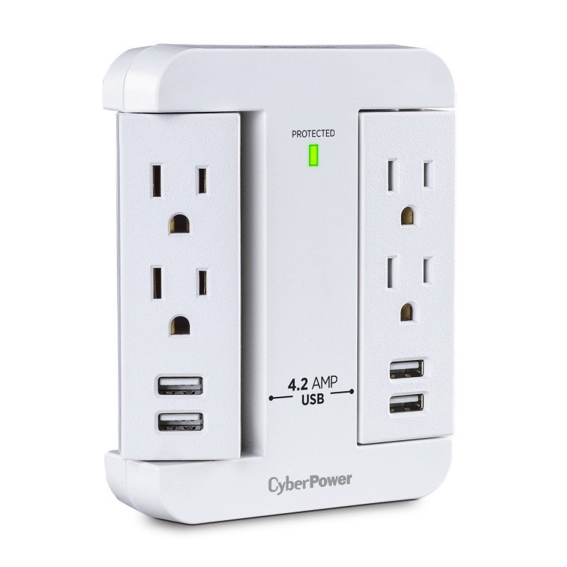 Supresor de picos Cyberpower GP400U4AWH - 500 J, 4, 125 V