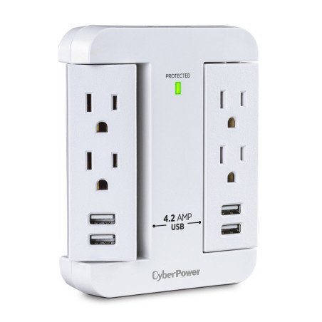 Supresor de picos Cyberpower GP400U4AWH - 500 J, 4, 125 V