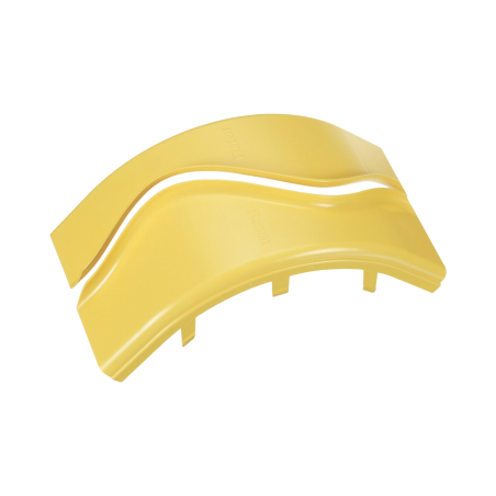 Tapa de bajada vertical exterior de 90º, para uso con canaletas 6x4 fiberrunner, color amarillo