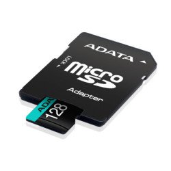 Memoria MicroSD Adata Premier Pro SDHC 128GB UHS-I U3 V30S U3 A2 Color Negro-Aqua