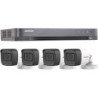 kit TurboHD 5 megapixel, DVR 4 canales, 4 cámaras bala con micrófono i