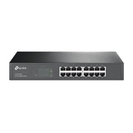 Switch TP-Link 16 puertos RJ45 10/100/1000 Mbps no administrable para escritorio o rack de 13 pulgadas