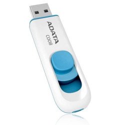 Memoria Adata 32GB USB 2.0 C008 retráctil blanco-azul
