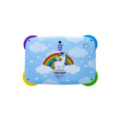 Tablet kids, A333 pentacore, 7 pulg ips, 4 GB RAM, 64 GB, USB c, 2cam, wifi, bluetooth, 2500mah, Android 15, unicornio