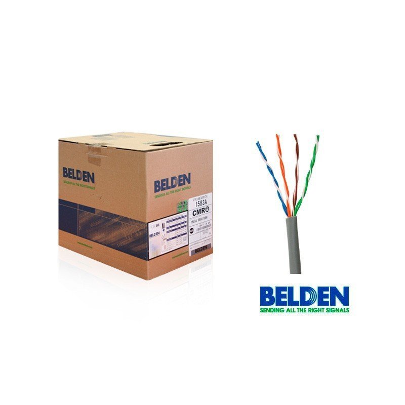 Cable de 4 pares trenzados de cobre sólido.