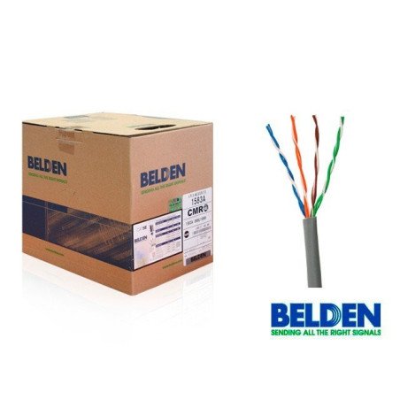 Cable de 4 pares trenzados de cobre sólido.