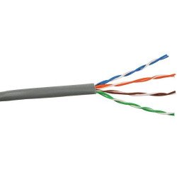 Cable de 4 pares trenzados de cobre sólido.