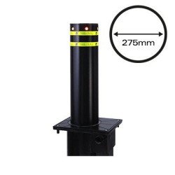 Pilona o Bolardo Neumático, 100% Acero, Pintura Negra para Exterior, A