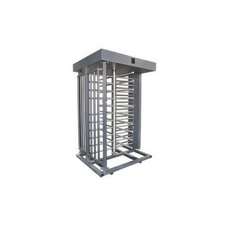 Torniquete Sencillo, Cuerpo Completo, Interior/Exterior, 100% Acero con Pintura Gris, EJE CENTRAL de Acero Inoxidable /Acabado d