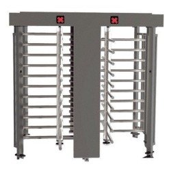 Torniquete Doble, Cuerpo Completo, Interior/Exterior, 100% Acero con Pintura Gris, EJE CENTRAL de Acero Inoxidable, Acabado de L