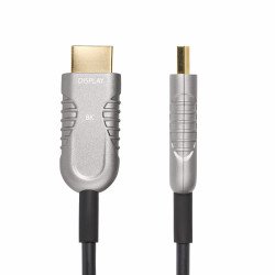 15.24m Fibra óptica híbrida Cable A V, 1, Solamente, Cable for Dispositivo de audio vídeo, 48Gbit s, Apantallado, Oro Conector c
