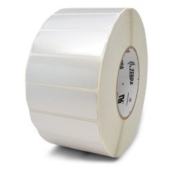 Rollo de etiqueta de poliéster, 3 x 2in, TT, Z-Ultimate 4000T Silver High Tack, 1000 etiquetas