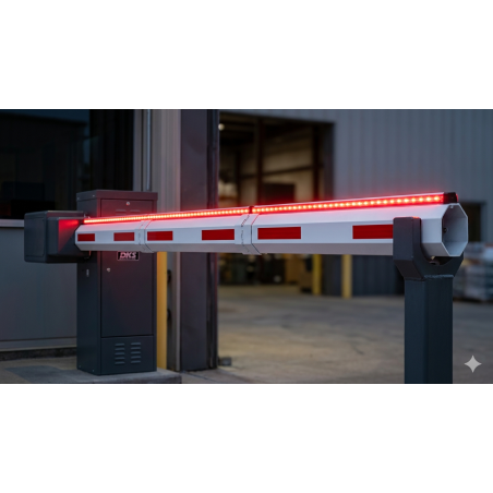 Mástil para barrera 1602, 7.3 M, Aluminio con iluminación, Incluye mon