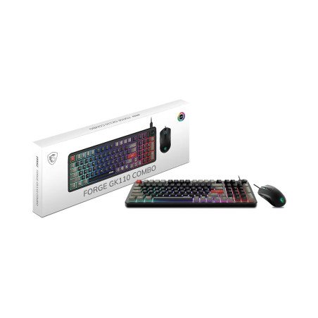 Kit de teclado y mouse forge gk110 combo us, RGB USB 2.0