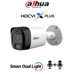 Cámara Bullet 4K, HDCVI X PLUS, Audio Bidireccional, 106 Grados de Apertura, Iluminación Dual Inteligente IR y Luz Cálida de Has