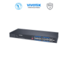 Switch PoE no administrable con 16 puertos PoE FE RJ45, 2 puertos Combo GE RJ45/SFP, 30W por puerto, 250W totales, Modo Extendid