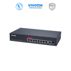 Switch PoE administrable, 8 puertos PoE Gigabit, 1 puerto GE, 1 puerto SFP, 20 Gbps, 30W por puerto, 110W Totales, PoE Extendido